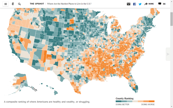 USA doing better vs worse map