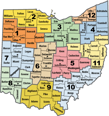 Ohio DistrictMapCounties