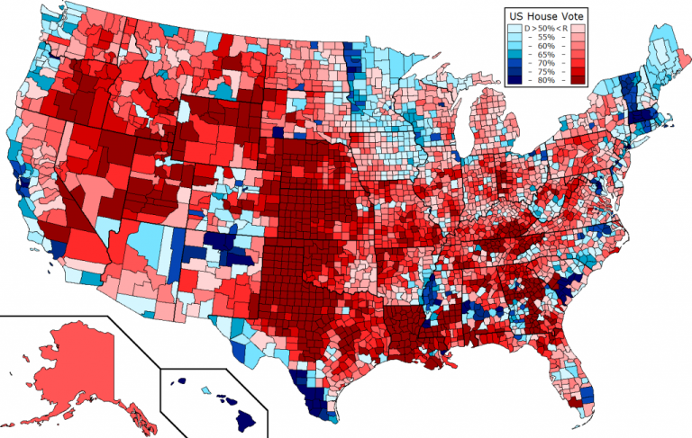 UnitedStates House of Representatives Election 2012 by County